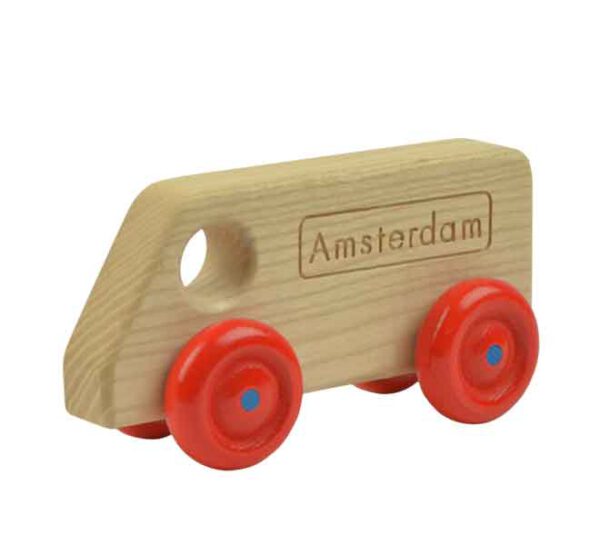 Busje Amsterdam houten auto